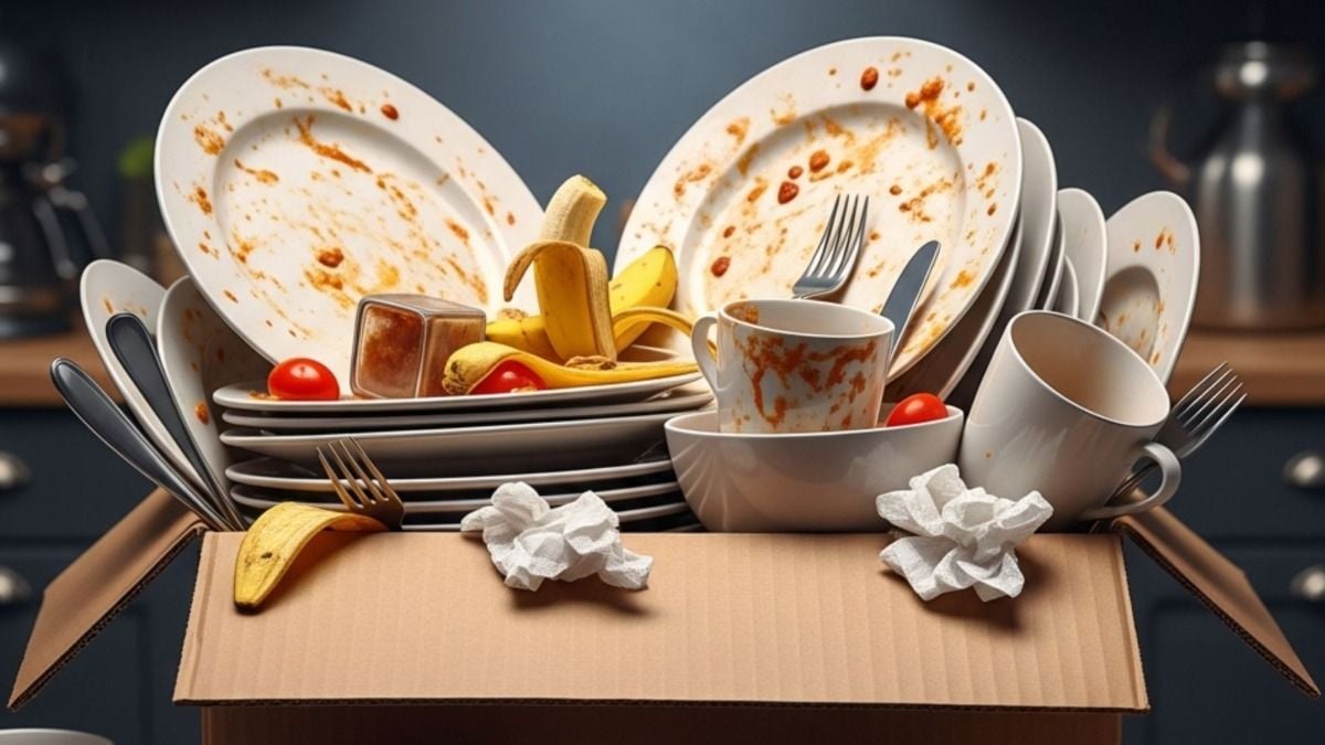 'AITA for boxing up my roommate's dirty dishes instead of cleaning them?'