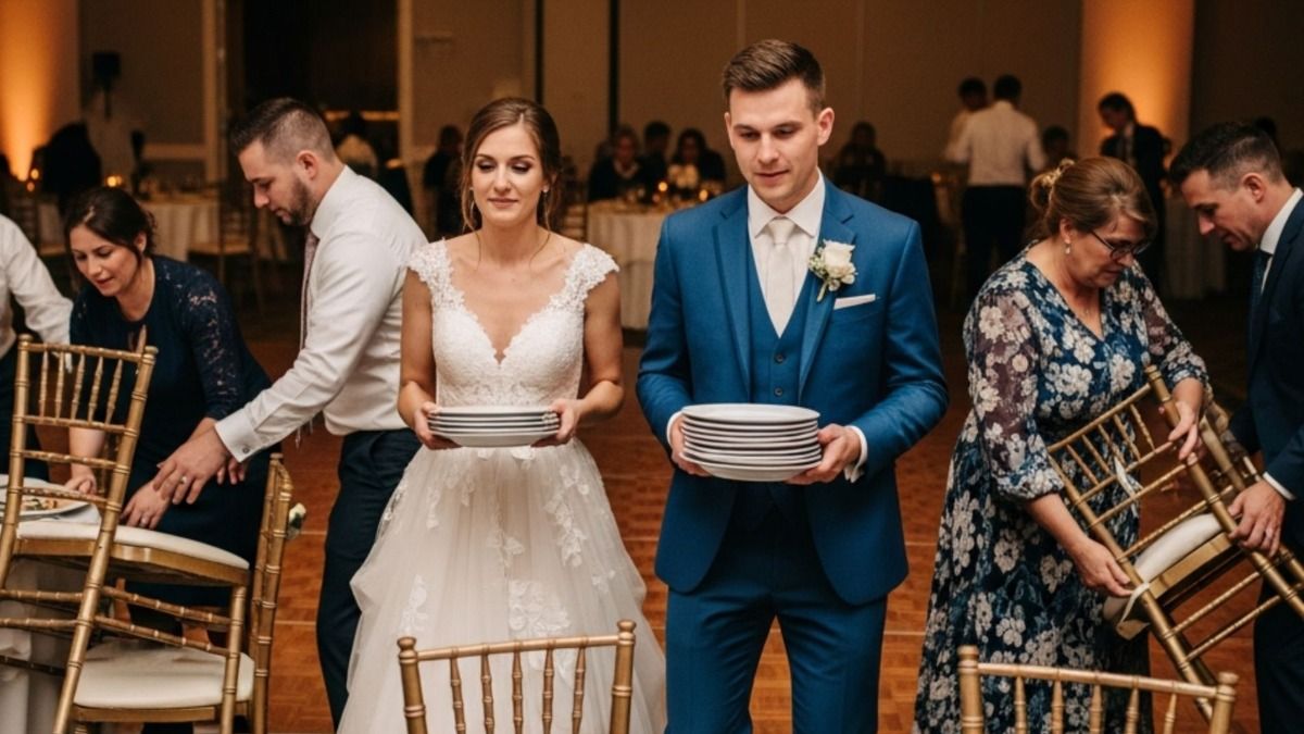 Bride asks wedding guests to clean up at the end of the night. AITA?
