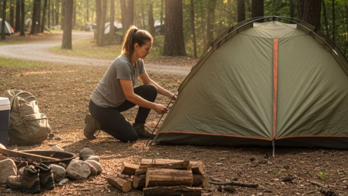 'AITA for forcing people out of the campsite we booked?'