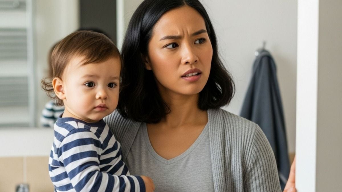 'My husband spends 3 hours a day in the bathroom and 'can't help' with our baby.'