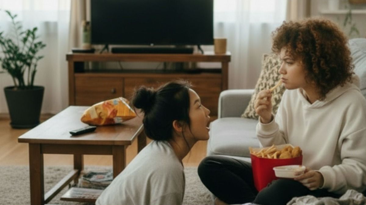 'AITA for not wanting to share my food with my roommate even though she's hungry?'