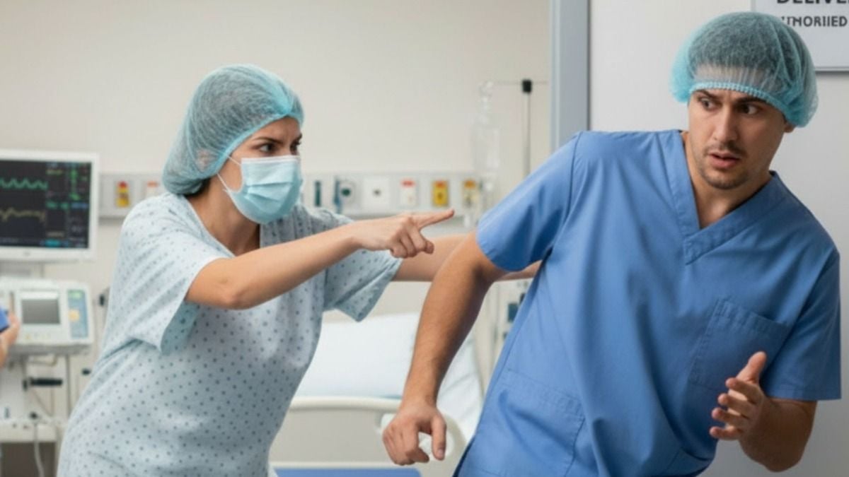 'AITA for kicking my husband out of the delivery room after he ignored my 25 calls during labor to do keg stands at his buddy's party?'