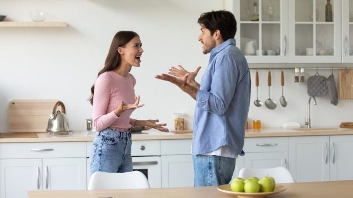 Dad freaks out when mom tries to feed undercooked chicken to his kids.