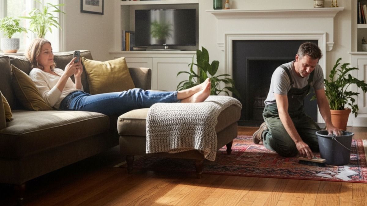 "AITA because my BF keeps saying I do nothing at home even though I think our chores are fair?"