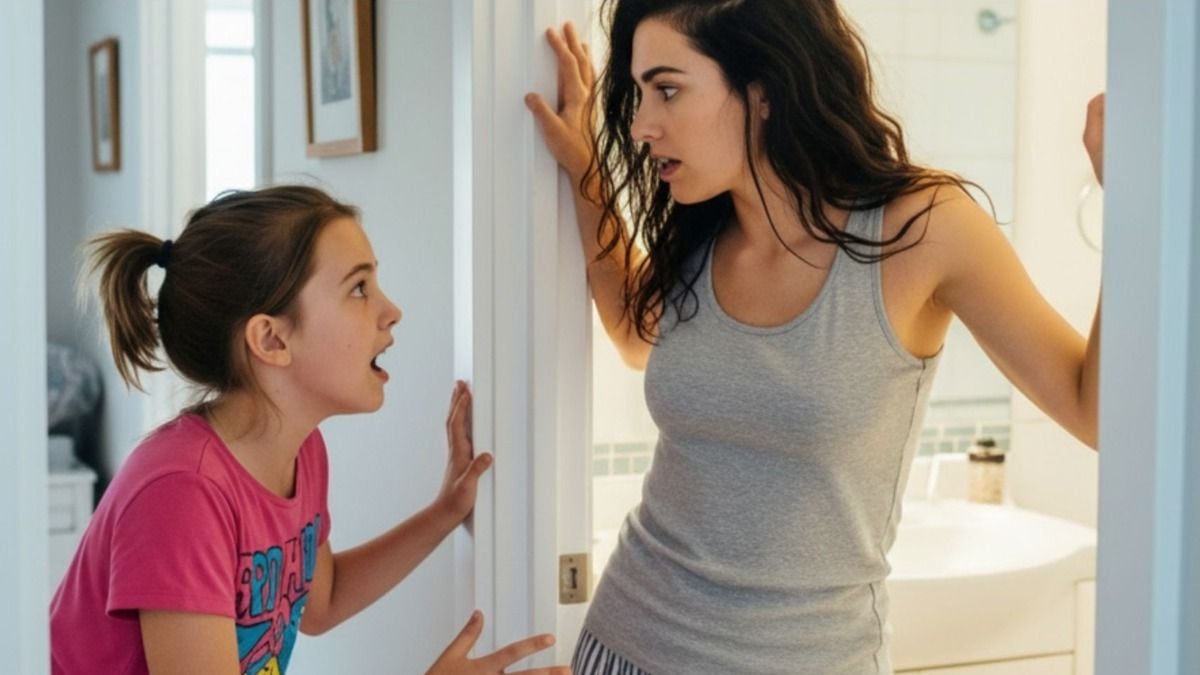 'AITA for telling my sister she can't use the bathroom in the morning?'