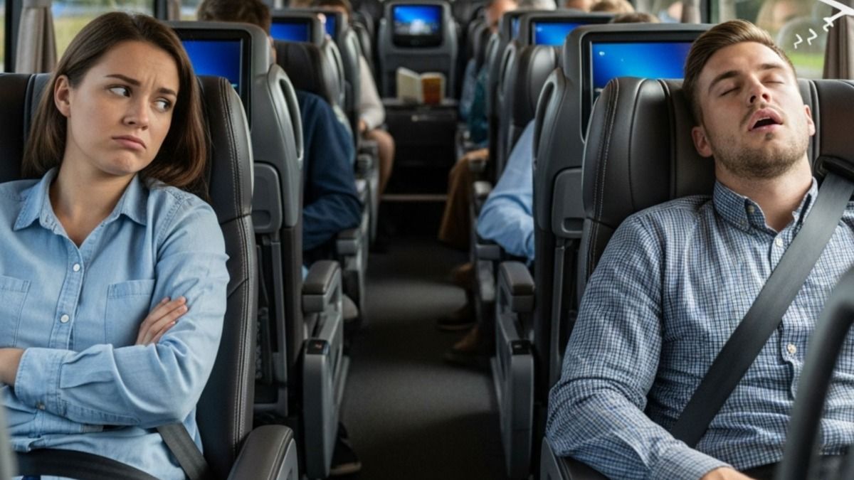 'AITA for sleeping through most of a long luxury bus ride while my girlfriend was upset?'