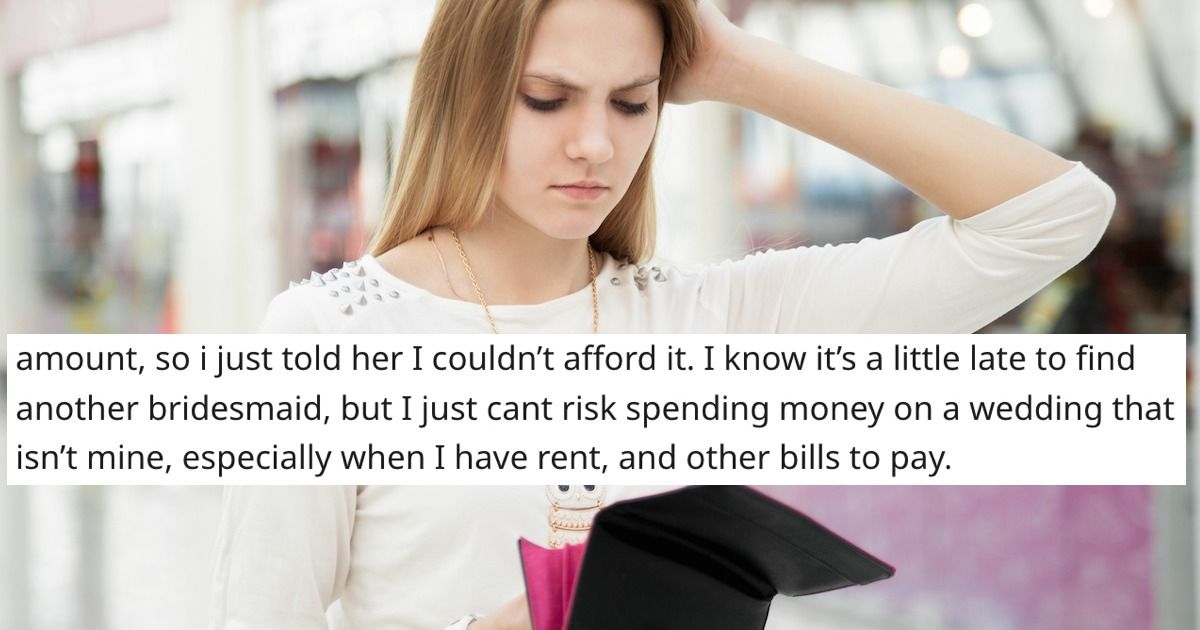 'AITA for backing out as bridesmaid months before the wedding because