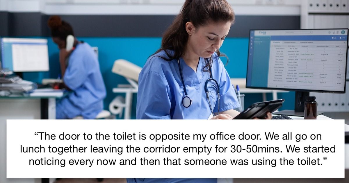 'AITA for blocking a colleague from using my private office toilet