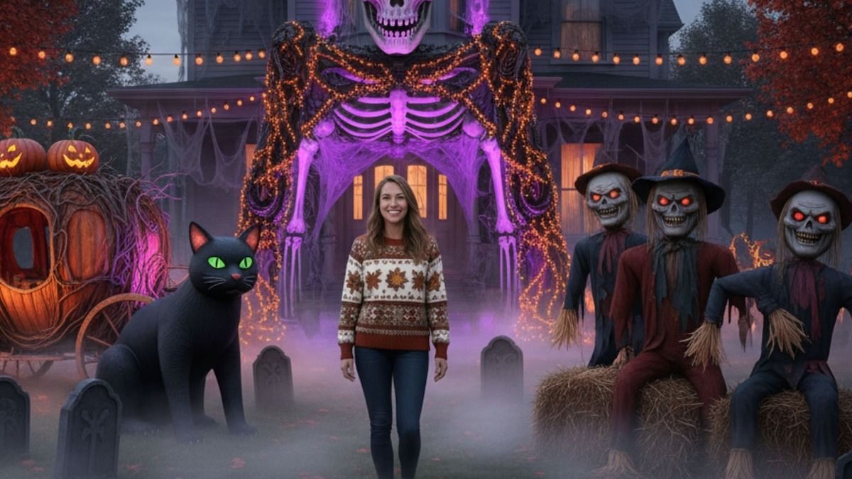 'AITA for asking my neighbor to move her Halloween decoration away from the curb?'