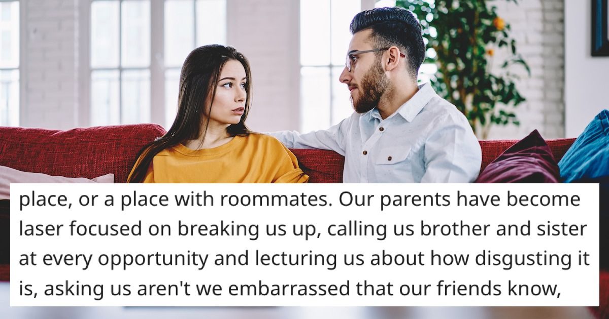 Guy and his GF stepsiblings; now their parents are trying to