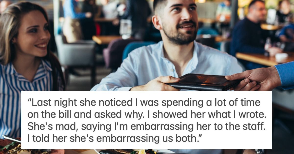 Husband adds extra tip at restaurants when wife is rude; she finds out ...