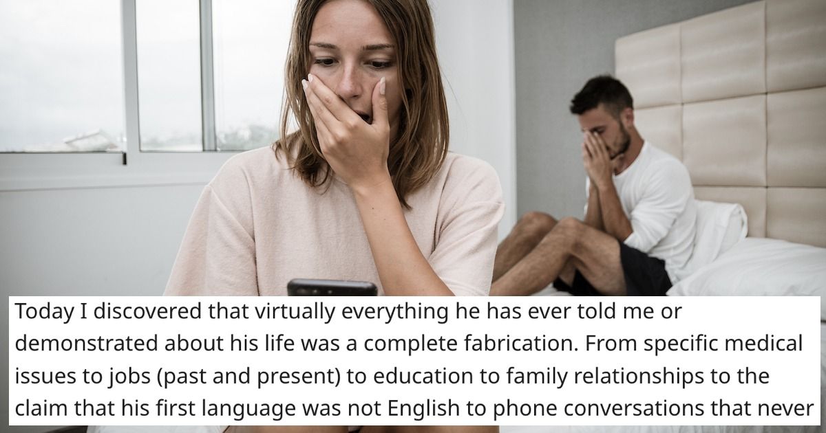'Just found out my husband fabricated his entire life. What do I do now