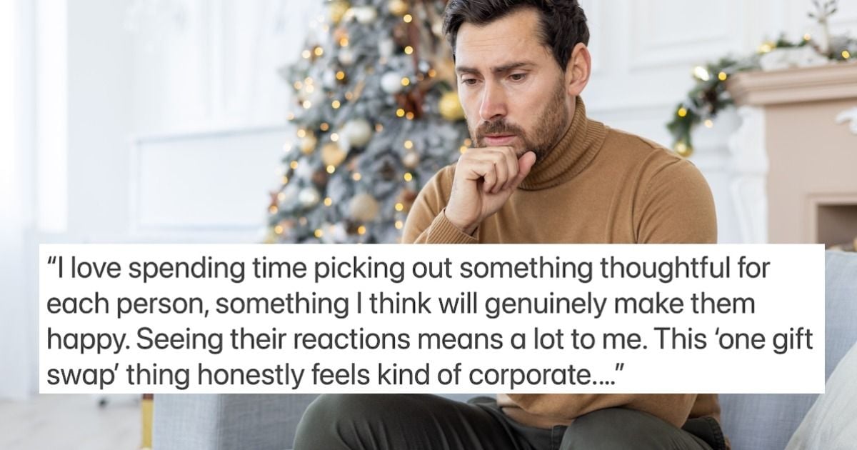 Man refuses to participate in 'welloff' family's 'impersonal' 50