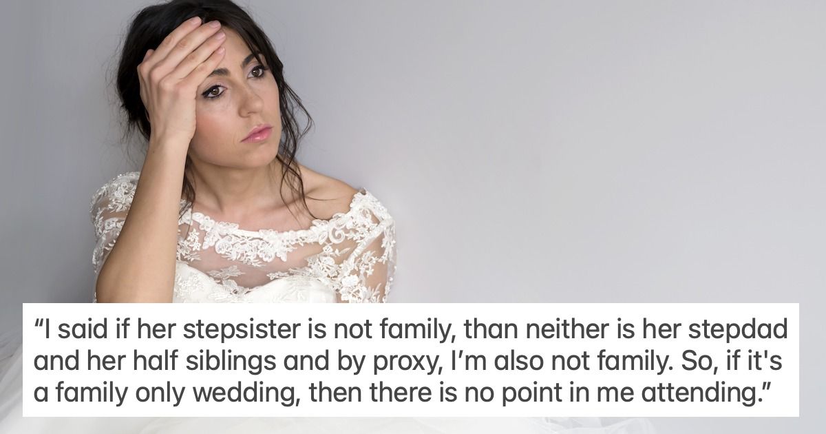 Mom refuses to attend bio daughter's wedding because she won't invite