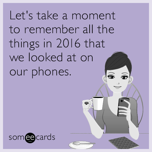 Let's take a moment to remember all the things in 2015 that we looked at on our phones.