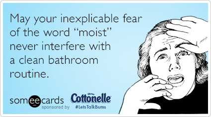 May your inexplicable fear of the word "moist" never interfere with a clean bathroom routine.