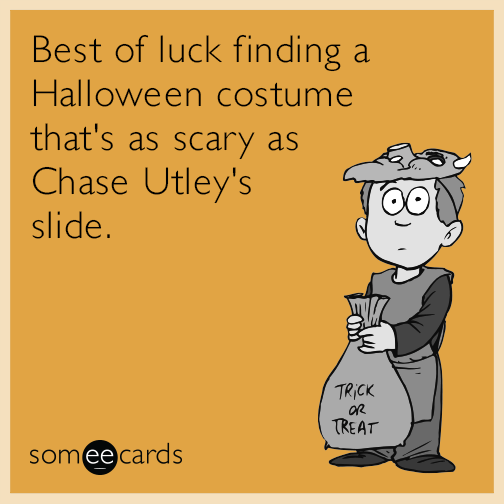 Best of luck finding a Halloween costume that's as scary as Chase Utley's slide.