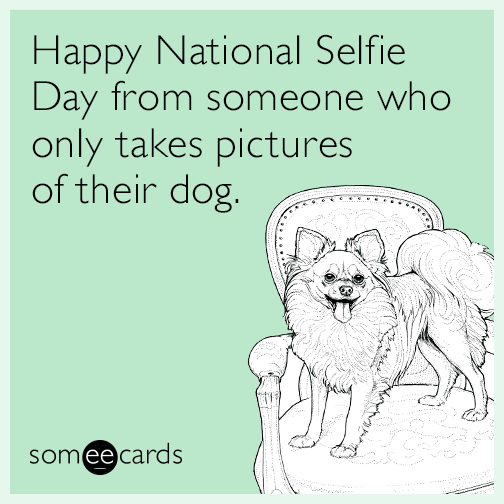 Happy National Selfie Day from someone who only takes pictures of their dog.