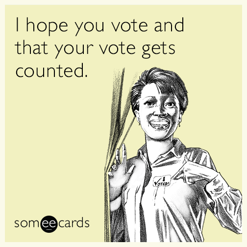 I hope you vote and that your vote gets counted.