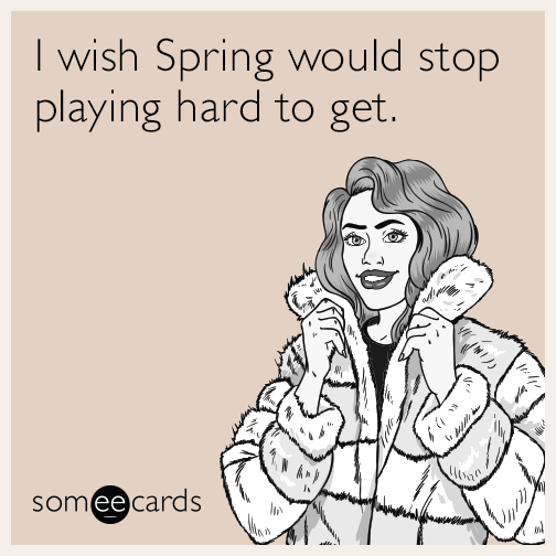 I wish Spring would stop playing hard to get.