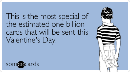 This is the most special of the estimated one billion cards that will be sent this Valentine's Day