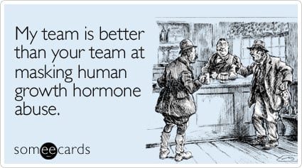 My team is better than your team at masking human growth hormone abuse