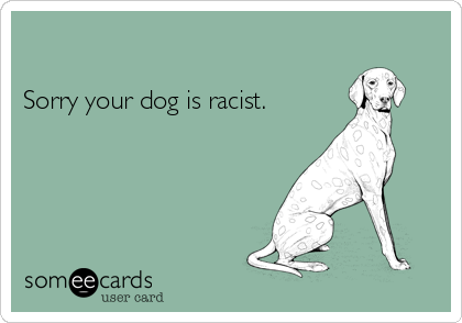 

Sorry your dog is racist.