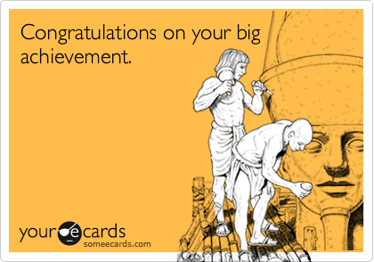 Congratulations on your big achievement.