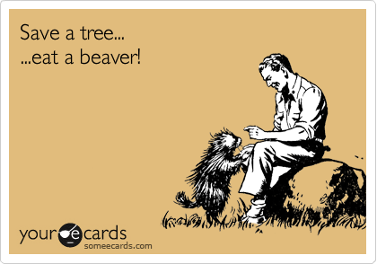 Save a tree...
...eat a beaver!