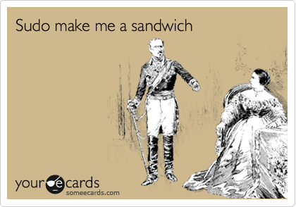 Sudo make me a sandwich