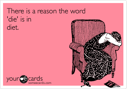 There is a reason the word 
'die' is in 
diet.