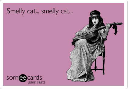 Smelly cat... smelly cat...