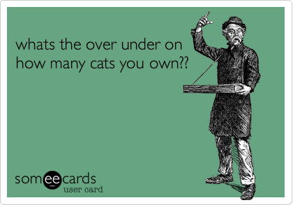 whats the over under onhow many cats you own??