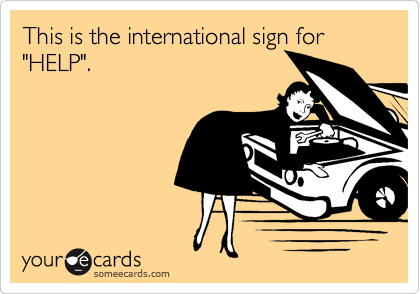 This is the international sign for "HELP".