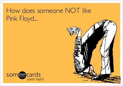 How does someone NOT like
Pink Floyd...