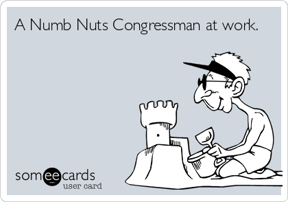 A Numb Nuts Congressman at work.