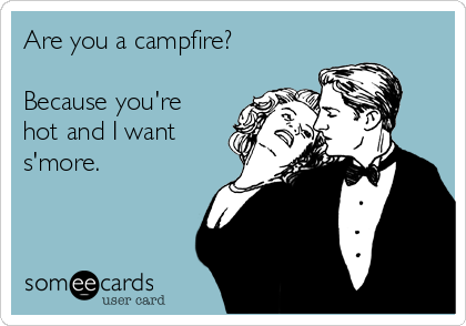 Are you a campfire?

Because you're
hot and I want
s'more. 