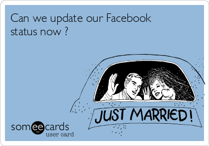 Can we update our Facebook
status now ?