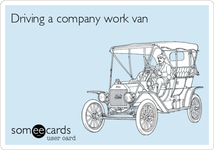 Driving a company work van