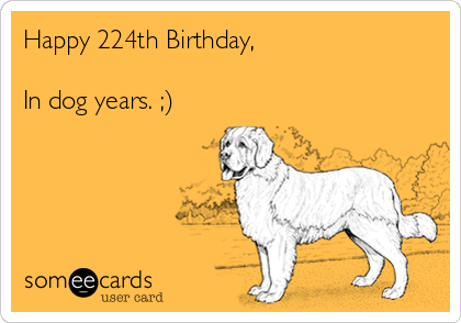 Happy 224th Birthday,

In dog years. ;)
