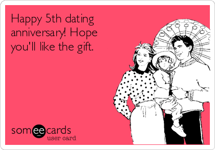 Happy 5th dating
anniversary! Hope
you'll like the gift. 