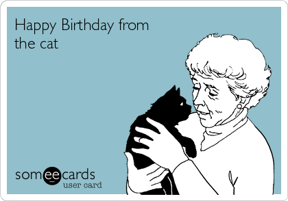 Happy Birthday from
the cat