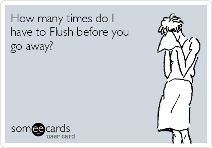 How many times do I
have to Flush before you
go away?