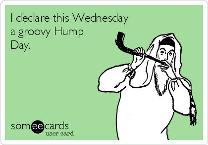 I declare this Wednesday
a groovy Hump
Day. 