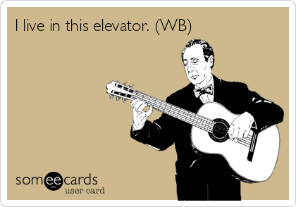 I live in this elevator. (WB)