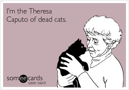 I'm the Theresa
Caputo of dead cats.