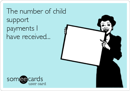 The number of child
support
payments I
have received...