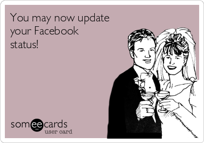 You may now update
your Facebook
status!

